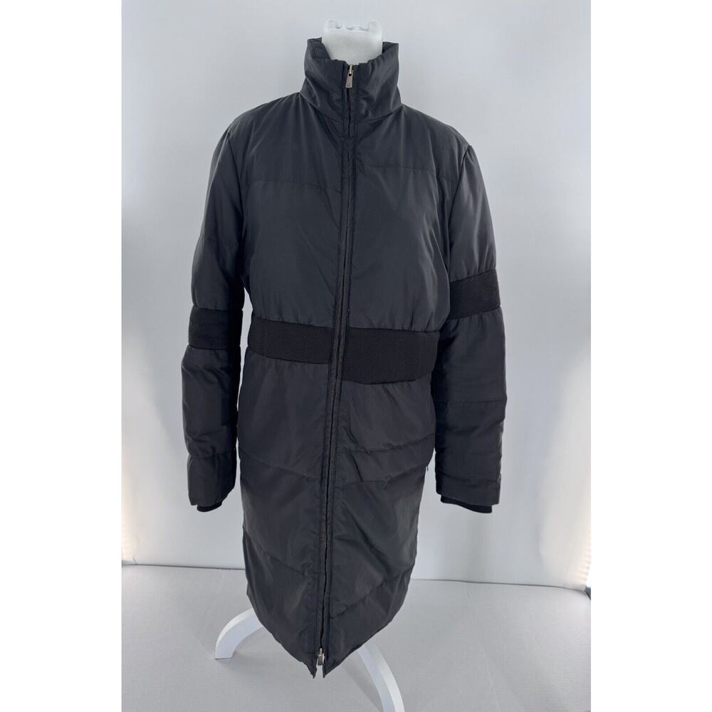 MM6 Maison Margiela Coat Sz 38 Long Puffer Down Duck Black Minimalist